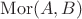 $\operatorname{Mor}(A,B)$