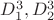 $D^3_1,D^3_2$