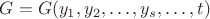 $G = G(y_1, y_2, \dots , y_s, \dots, t)$