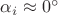 $\[{\alpha _i} \approx 0^\circ \]$