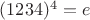 $(1234)^4=e$
