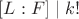 $[L:F] \mid k!$