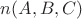 $n(A,B,C)$