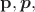 $\mathbf{p},\boldsymbol{p},$