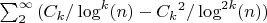 $\sum_2^{\infty} {(C_k/\log^k(n)-{C_k}^2/\log^{2k}(n))}$