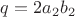 $q=2a_{2}b_{2}$