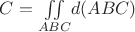 $ C=\underset{ABC}{\iint}d(ABC)$