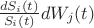 $\frac{dS_i(t)}{S_i(t)}dW_j(t)$