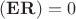 $(\mathbf{E}\mathbf{R}) = 0$