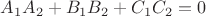 $A_1A_2+B_1B_2+C_1C_2=0$