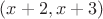 $(x+2,x+3)$