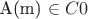 A(m)  \in C0