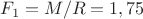 $\[F_1  = M/R = 1,75Н\]$