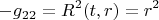 $$-g_{22}=R^2(t,r)=r^2$$