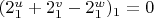 $(2^u_1 + 2^v_1-2^w_1)_1=0$
