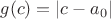 $g(c) = |c-a_0|$
