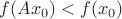$f(Ax_0)<f(x_0)$