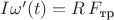 $I\omega'(t)=R\,F_{\text{тр}}$