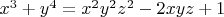 $x^3+y^4 = x^2y^2z^2 - 2xyz + 1$