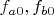 $f_{a0}, f_{b0}$