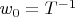 $w_0=T^{-1}$