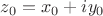 $z_0=x_0+iy_0$