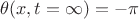 $\theta(x,t=\infty)=-\pi$