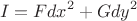 $$ I=Fdx^2 +Gdy^2 $$