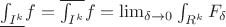 $\underline{\int_{I^k}}f=\overline{\int_{I^k}}f=\lim_{\delta\to0}\int_{R^k}F_{\delta}$