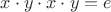 $x \cdot y \cdot x \cdot y = e$
