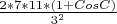 $\frac{2*7*11*(1+CosC)}{3^2}$