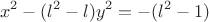 $$x^2-(l^2-l)y^2=-(l^2-1)$$