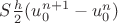 $S \frac h 2 (u_0^{n+1}- u_0^{n})$