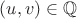 $(u, v) \in \mathbb Q$