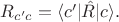 $R_{c'c}=\langle c'|\hat{R}|c\rangle.$ $R_{c'c}=\langle c'|\hat{R}|c\rangle.$