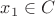 $x_1 \in C$
