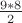 $\frac{9*8}{2}$