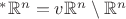 $^*\mathbb R^n=v\mathbb R^n\setminus\mathbb R^n$