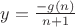 $y=\frac{-g(n)}{n+1}$