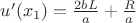 $u'(x_1) = \frac{2bL}{a} + \frac{R}{a}$ $u'(x_1) = \frac{2bL}{a} + \frac{R}{a}$
