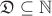 $\mathfrak D \subseteq \mathbb N$