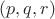 $(p,q,r)$ $(p,q,r)$