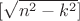 $[\sqrt{n^2-k^2}]$