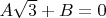 $A\sqrt{3}+B=0$