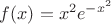 $\Large \displaystyle f(x)=x^2e^{-x^2}$