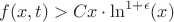 $f(x,t)>Cx\cdot\ln^{1+\epsilon}(x)$