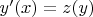 $y'(x)=z(y)$