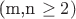 (m,n \geq 2)