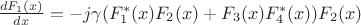 $\frac{dF_1(x)}{dx}=-j\gamma(F^*_1 (x)F_2(x)+F_3(x) F^*_4(x))F_2(x)$