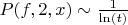 $P(f,2,x)\sim {\frac {1} {\ln(t)}}$